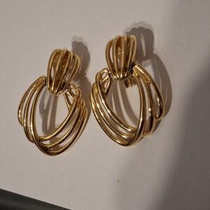 Monet Gold Hoop Clip-on Earrings